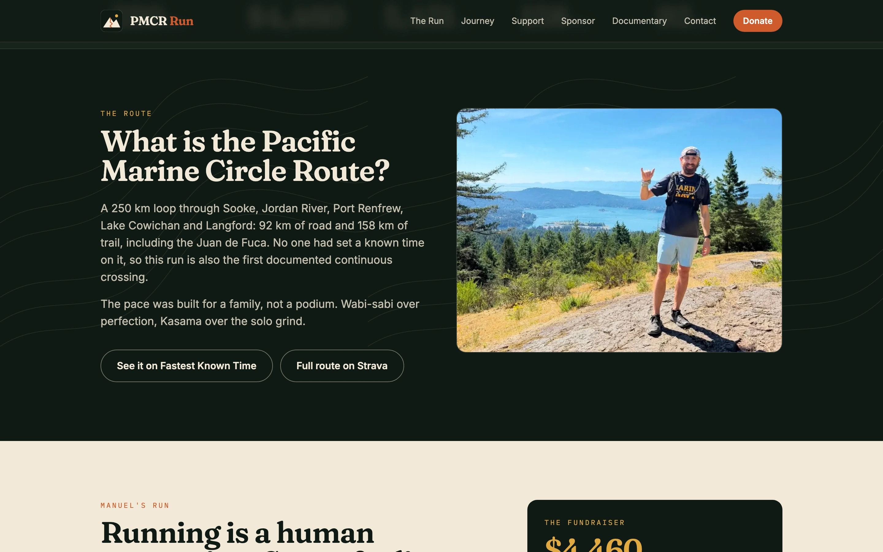 What is the Pacific Marine Circle Route section